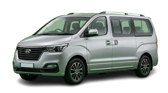 12-seater Hyundai Grand Starex H1 minibus for group transfers in Georgia.